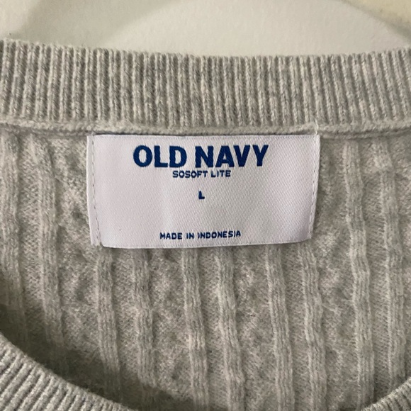 Old Navy Women’s SoSoft Cropped Cable Knit Cardigan Sweater - light gray - NWOT - Picture 6 of 6